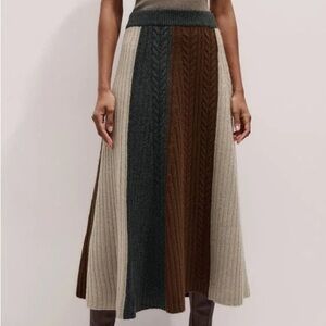Cableknit ME+EM maxi skirt